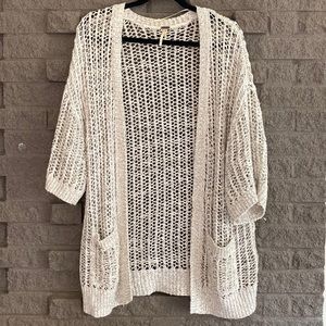 Free People mid sleeve open cardigan